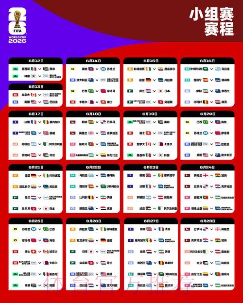 2026世界杯每日赛程今日观看指南直播平台 2026世界杯每日赛程今日观看指南直播平台